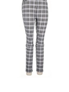 Labijou Plaid Slim Fitted High Rise Womens Pants Black Gray Soft Pink Large